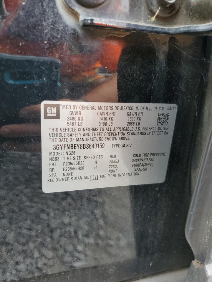 2011 Cadillac Srx Performance Collection VIN: 3GYFNBEY8BS640159 Lot: 82258635