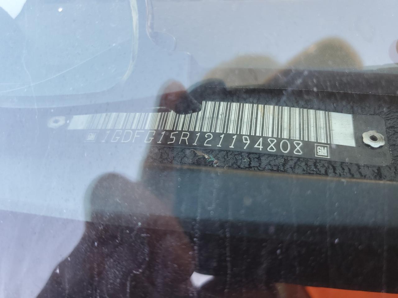 2002 GMC Savana Rv G1500 VIN: 1GDFG15R121194808 Lot: 96476765