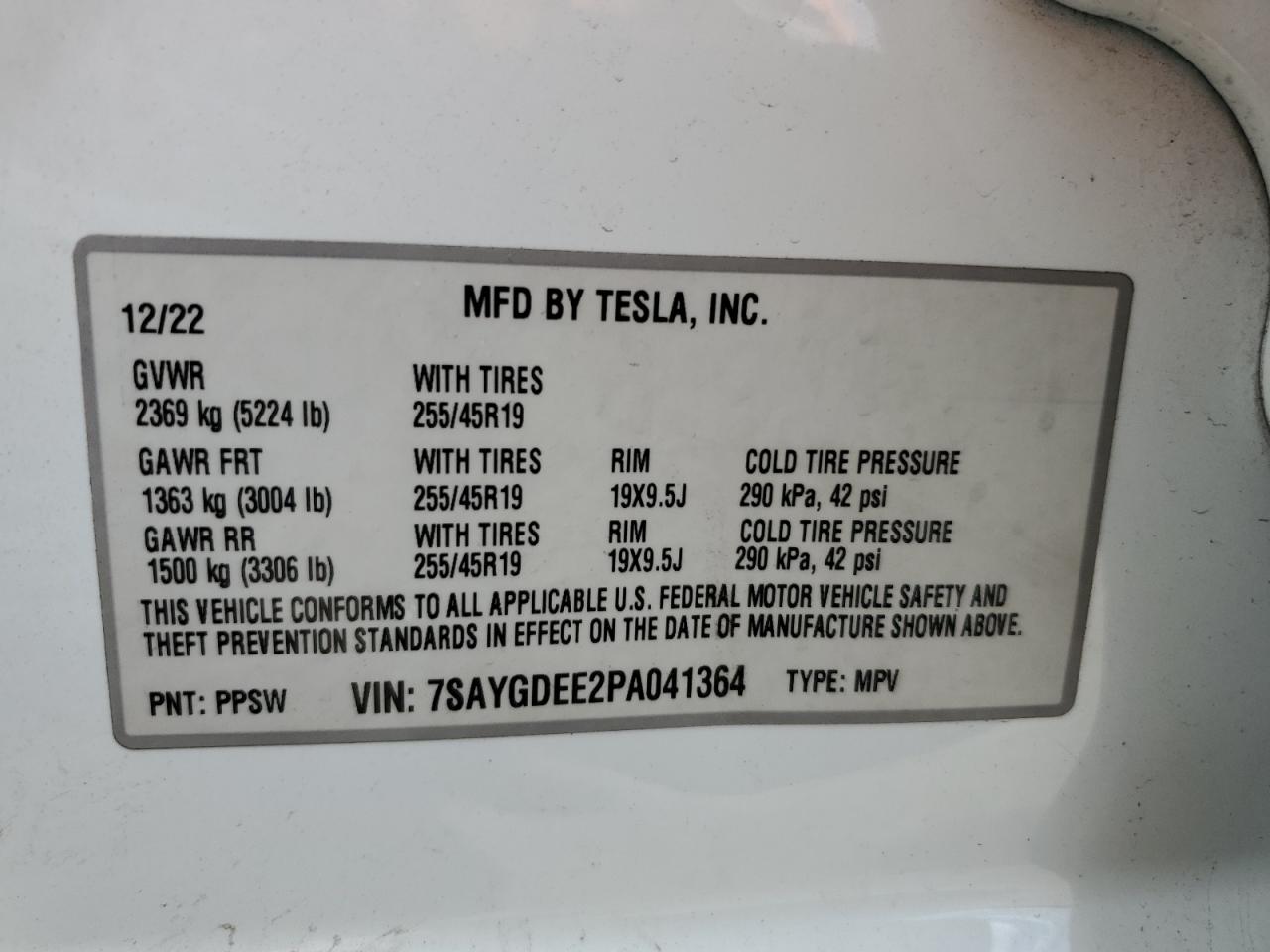 2023 Tesla Model Y VIN: 7SAYGDEE2PA041364 Lot: 82232845