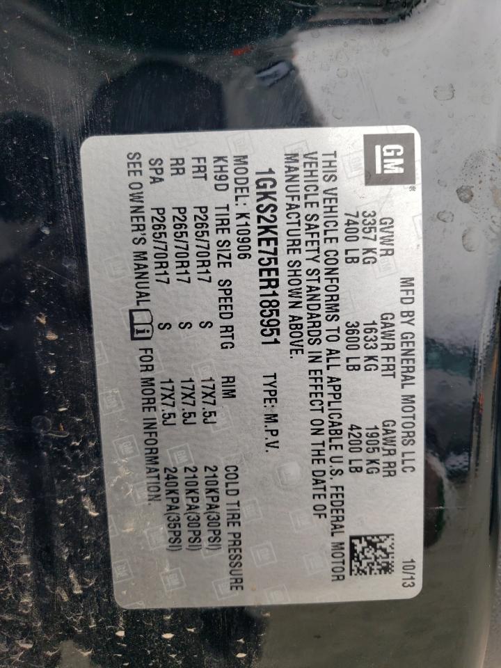 2014 GMC Yukon Xl K1500 Slt VIN: 1GKS2KE75ER185951 Lot: 90425205