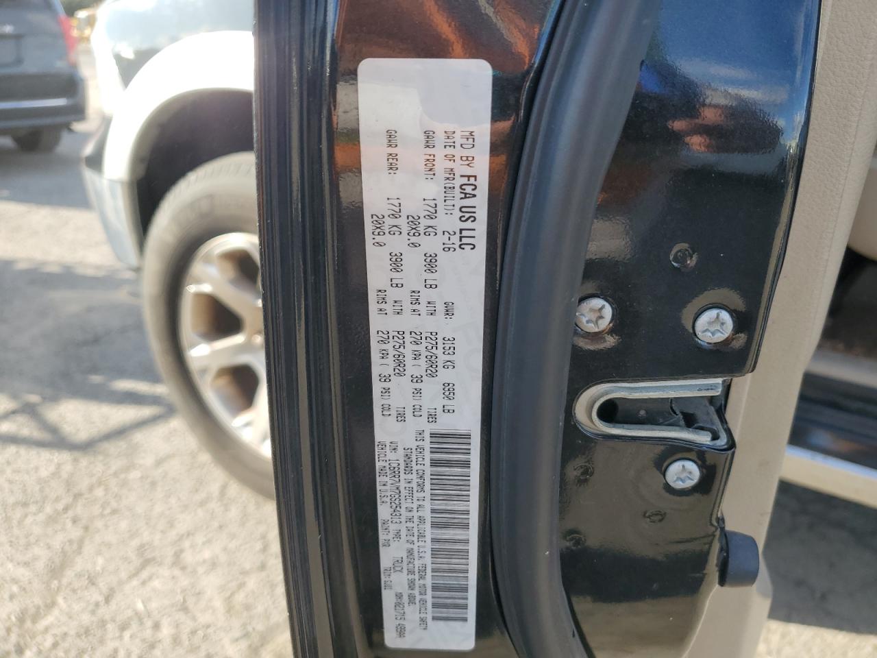 2016 Ram 1500 Laramie VIN: 1C6RR7VM7GS254313 Lot: 82652695