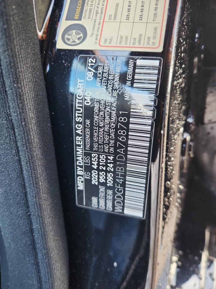 2013 Mercedes-Benz C 250 VIN: WDDGF4HB1DA768781 Lot: 90541575