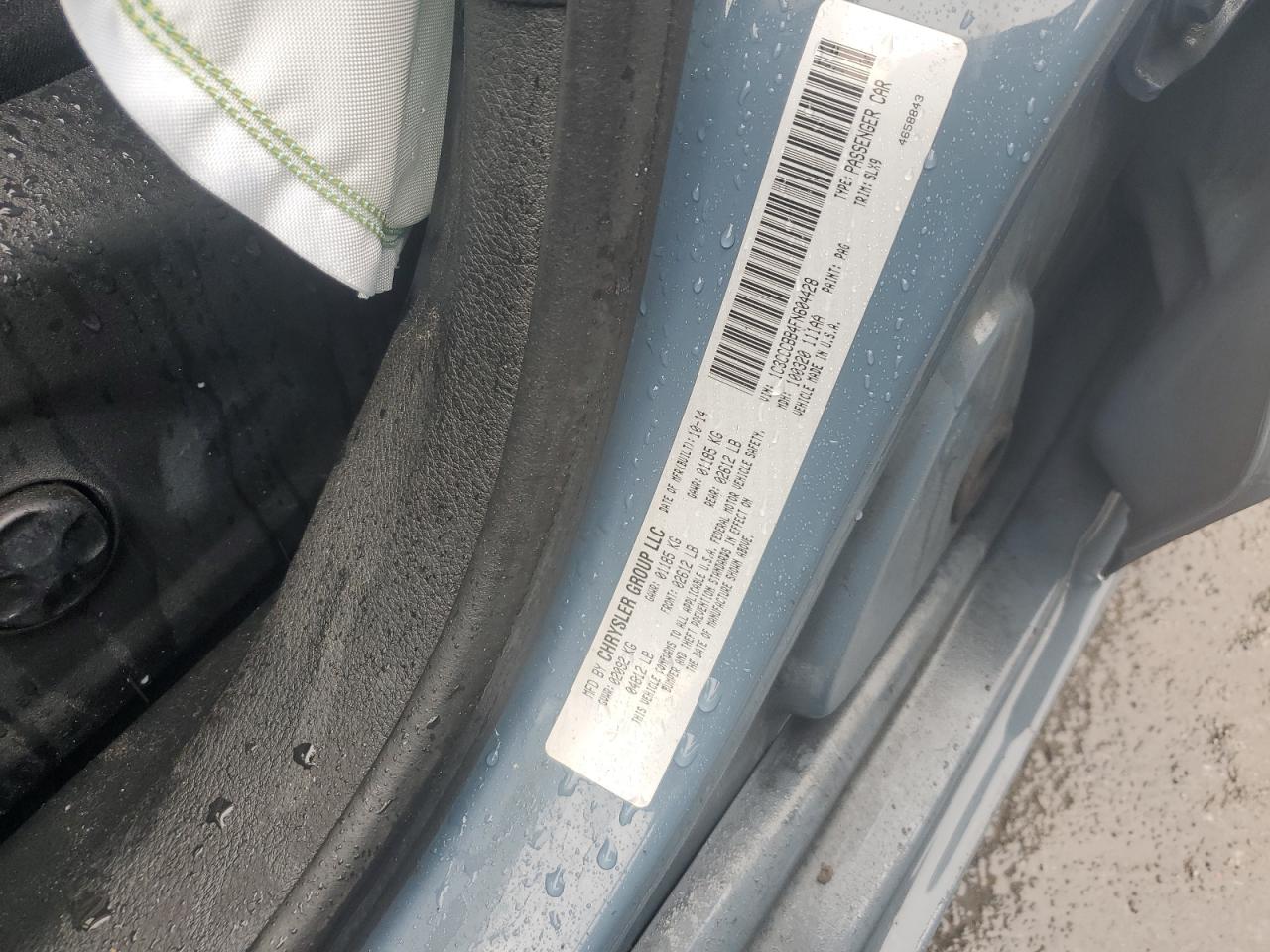 2015 Chrysler 200 S VIN: 1C3CCCBB4FN604428 Lot: 86304685