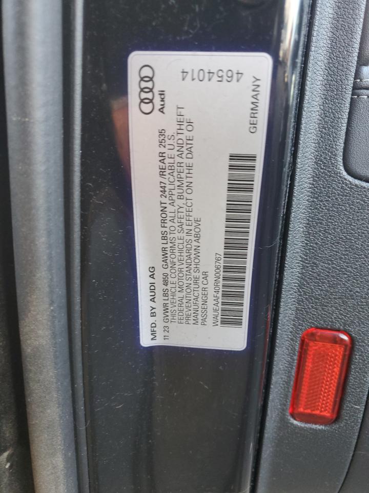 2024 Audi A4 Premium Plus 45 VIN: WAUEAAF40RN006767 Lot: 87217675