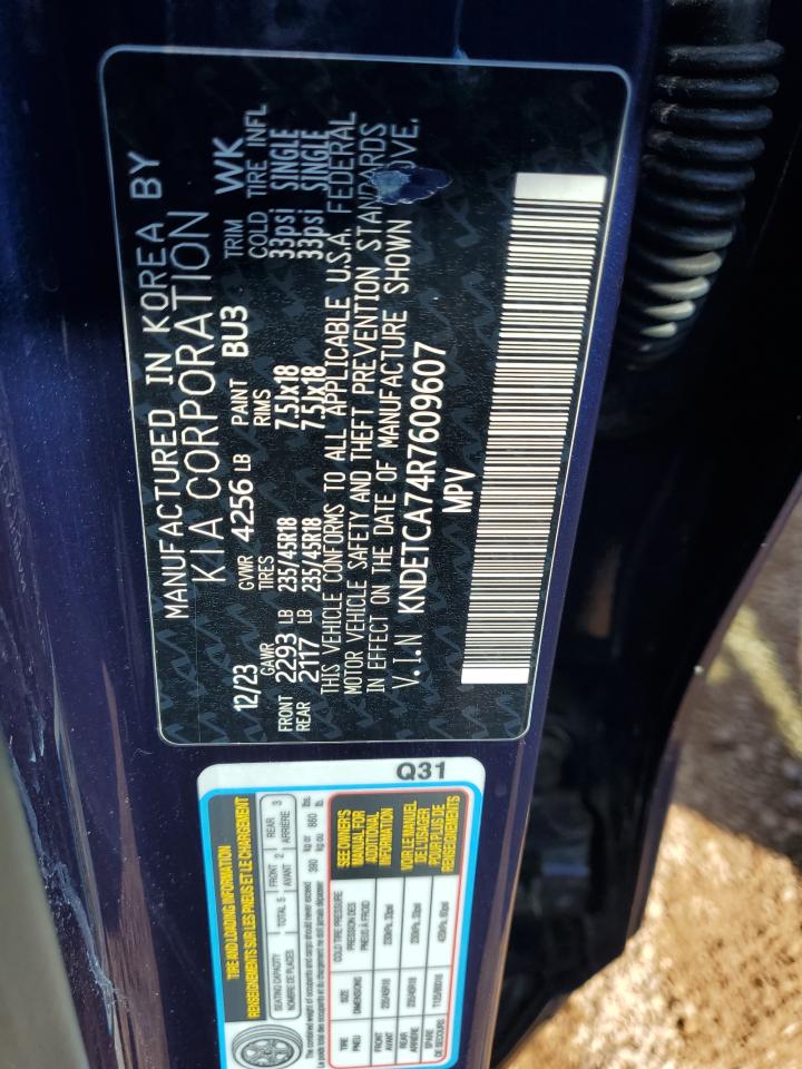 2024 Kia Seltos Sx VIN: KNDETCA74R7609607 Lot: 82751355