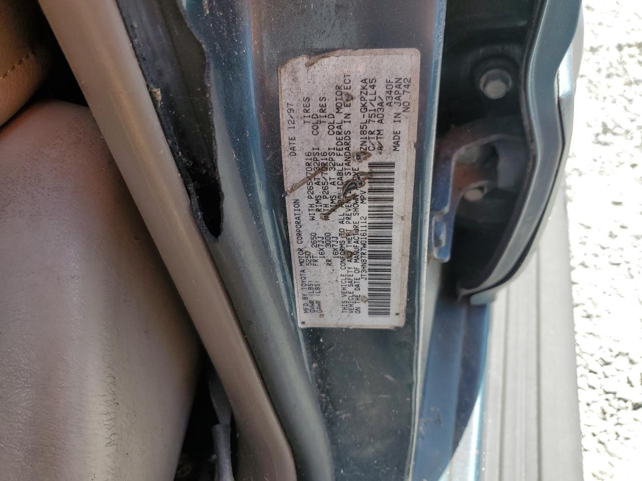 1998 Toyota 4Runner Limited VIN: JT3HN87R7W0161112 Lot: 85140635