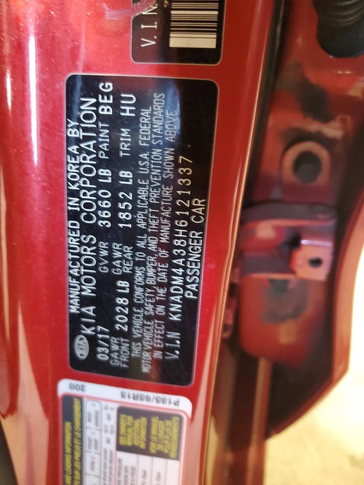 2017 Kia Rio Lx VIN: KNADM4A38H6121337 Lot: 82294855