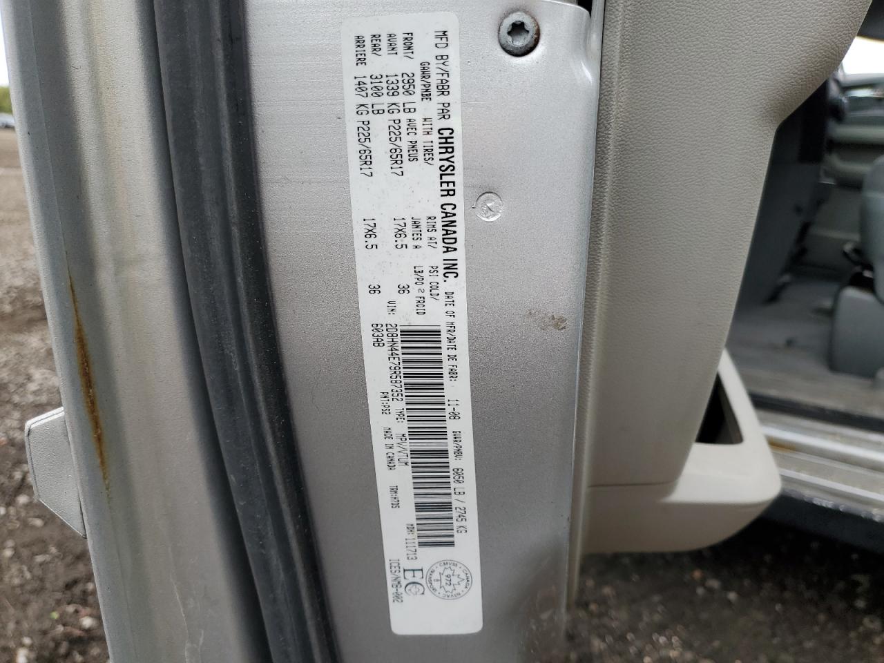 2009 Dodge Grand Caravan Se VIN: 2D8HN44E79R587352 Lot: 85818865