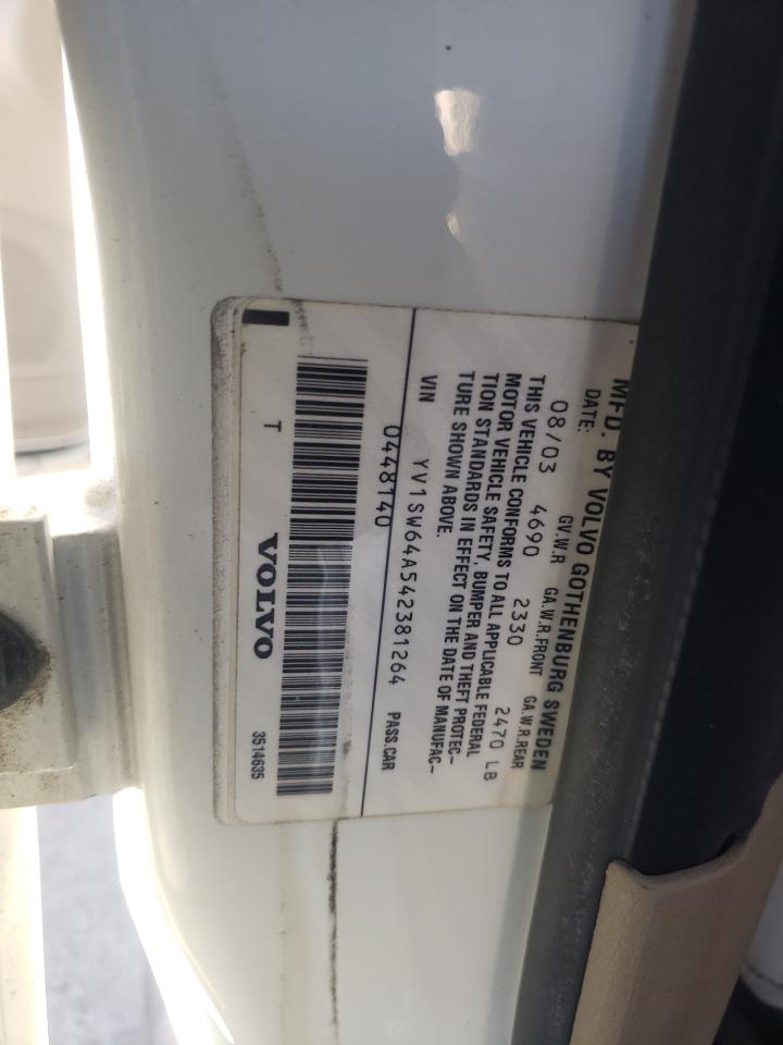 2004 Volvo V70 VIN: YV1SW64A542381264 Lot: 91028415