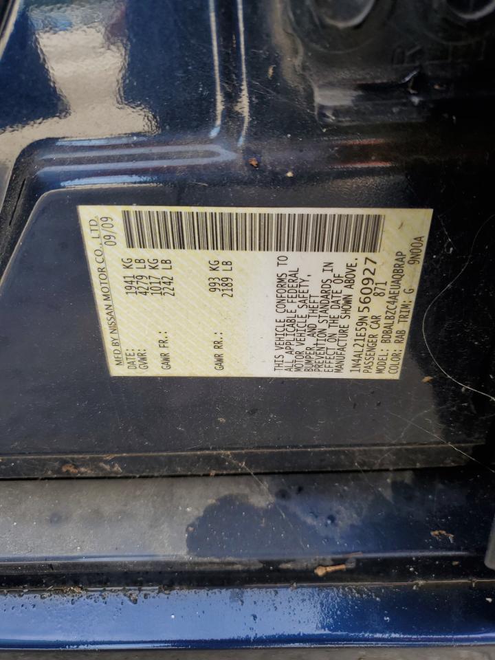 2009 Nissan Altima 2.5 VIN: 1N4AL21E59N560927 Lot: 84556605