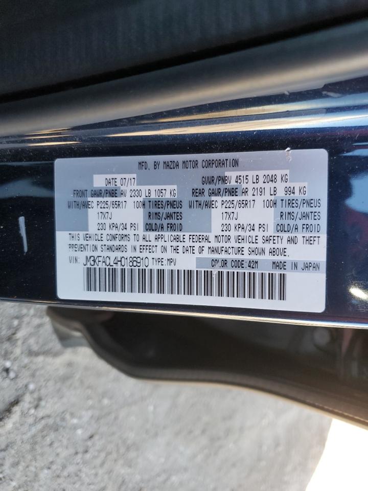 2017 Mazda Cx-5 Touring VIN: JM3KFACL4H0186910 Lot: 82163425