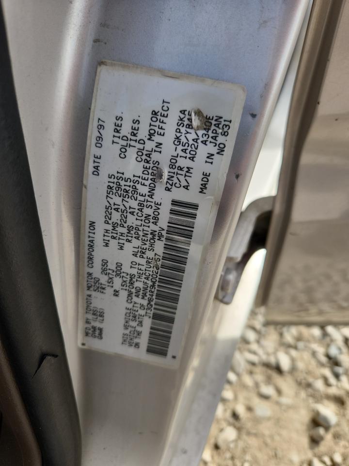 1998 Toyota 4Runner VIN: JT3GM84R9W0022067 Lot: 89665395