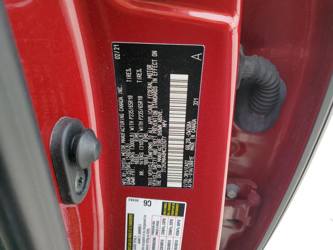 2021 Lexus Rx 350 VIN: 2T2HZMAA6MC202677 Lot: 86689265