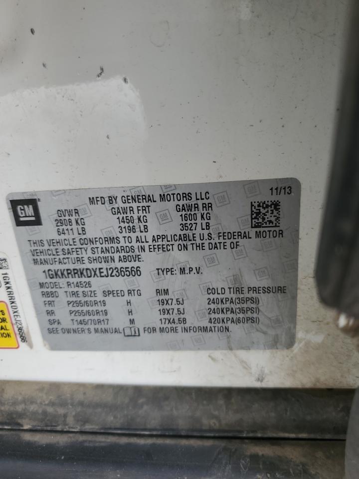 2014 GMC Acadia Slt-1 VIN: 1GKKRRKDXEJ236566 Lot: 82727275