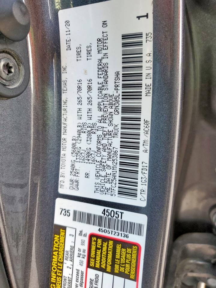 2021 Toyota Tacoma Double Cab VIN: 5TFCZ5AN1MX253867 Lot: 85162775