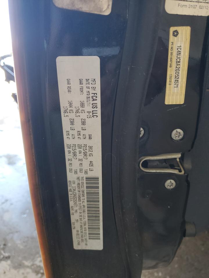 2016 Jeep Compass Sport VIN: 1C4NJCBA2GD524571 Lot: 87079075