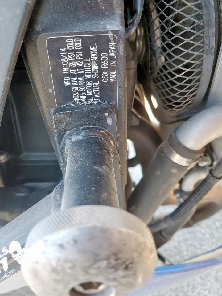 2015 Suzuki Gsx-R600 VIN: JS1GN7FA9F2100355 Lot: 82402175