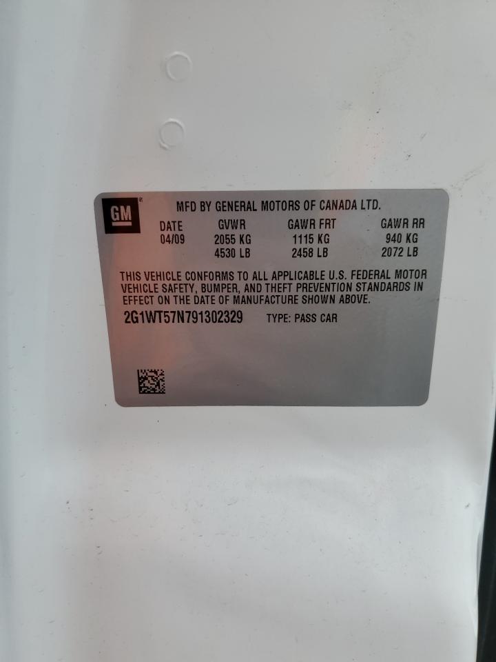 2009 Chevrolet Impala 1Lt VIN: 2G1WT57N791302329 Lot: 84378645