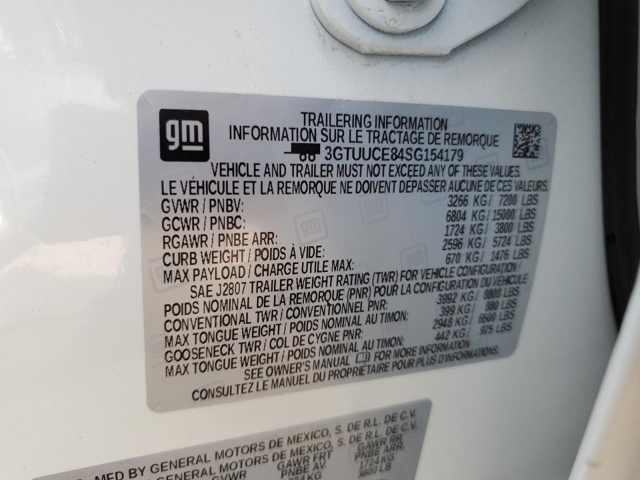 2025 GMC Sierra K1500 Elevation VIN: 3GTUUCE84SG154179 Lot: 84796175