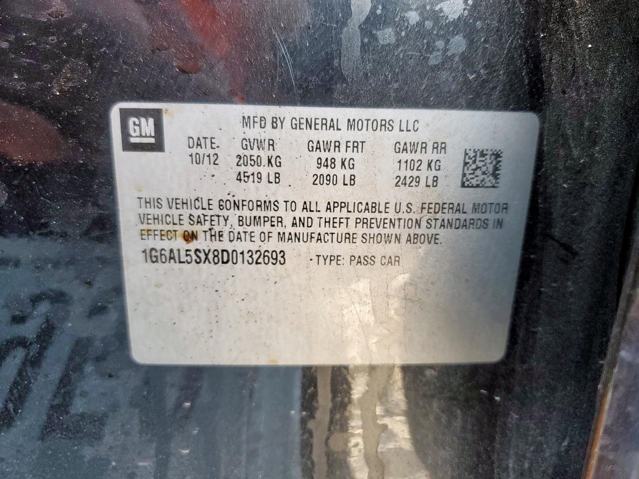 2013 Cadillac Ats Premium VIN: 1G6AL5SX8D0132693 Lot: 85696015