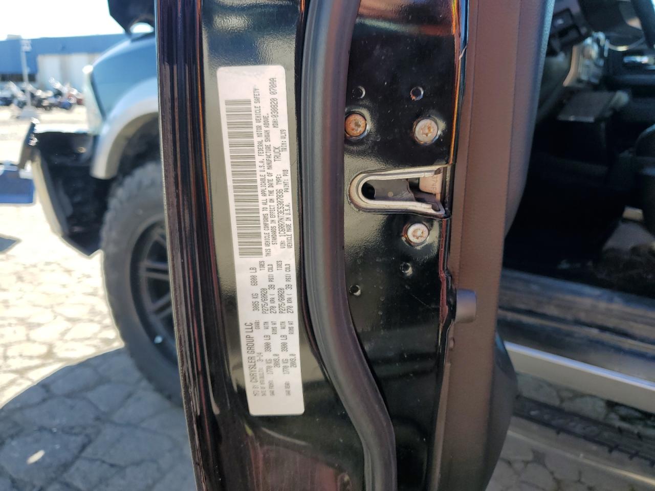 2014 Ram 1500 Laramie VIN: 1C6RR7NT3ES307836 Lot: 86281145