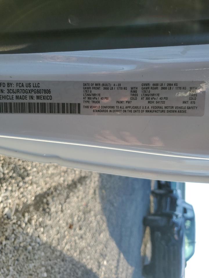 2023 Ram 1500 Classic Tradesman VIN: 3C6JR7DGXPG607806 Lot: 85346615