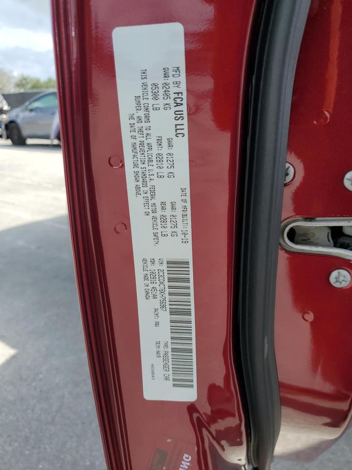 2019 Dodge Charger R/T VIN: 2C3CDXCT6KH756967 Lot: 84696055