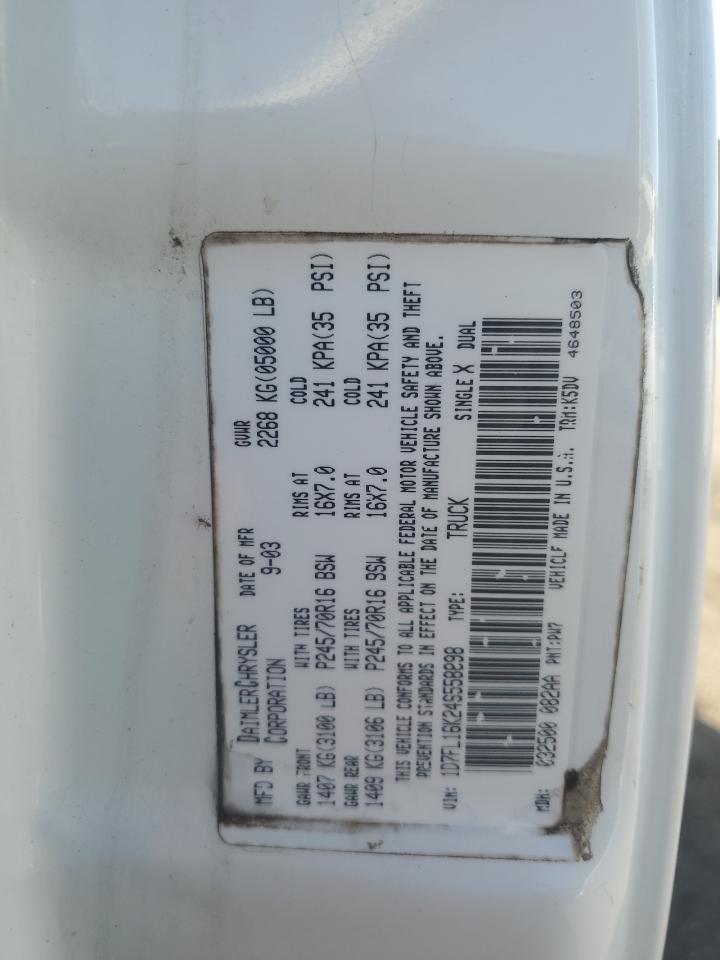 2004 Dodge Dakota Sxt VIN: 1D7FL16K24S558898 Lot: 81965965