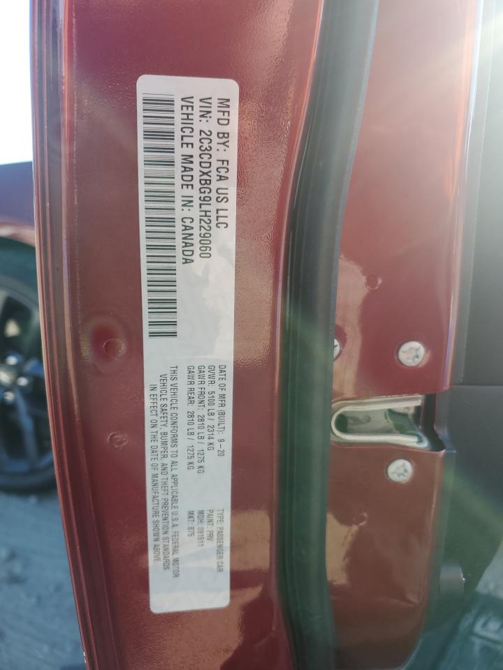 2020 Dodge Charger Sxt VIN: 2C3CDXBG9LH229060 Lot: 84640225