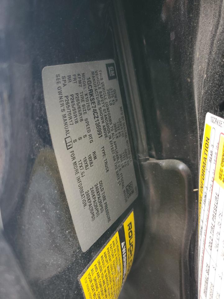 2012 Chevrolet Silverado K1500 Lt VIN: 1GCRKSE74CZ136991 Lot: 84616875