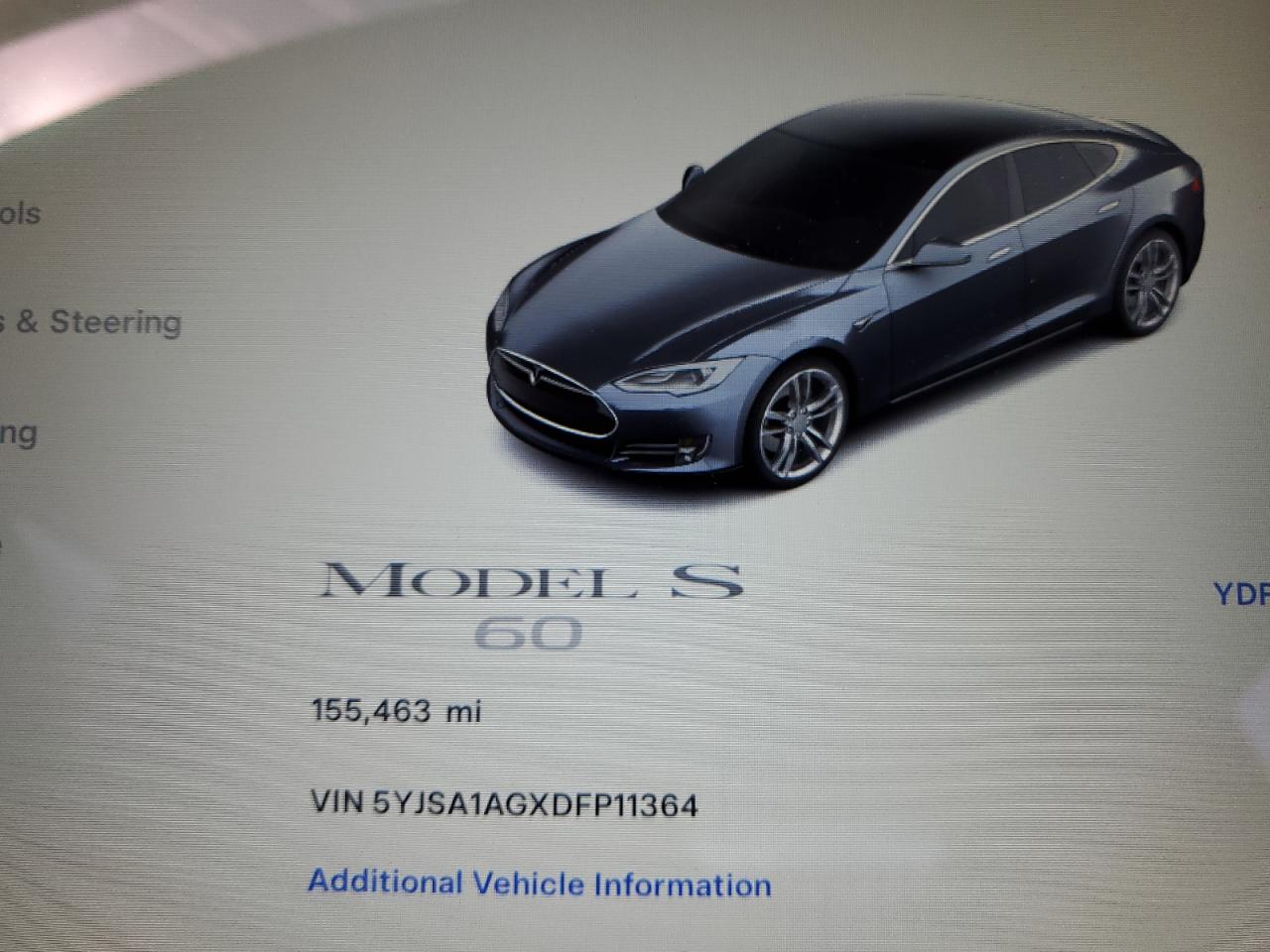 2013 Tesla Model S VIN: 5YJSA1AGXDFP11364 Lot: 85587505