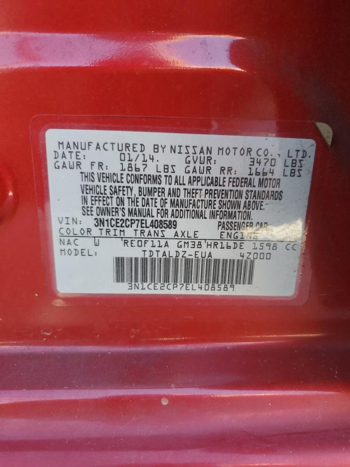 2014 Nissan Versa Note S VIN: 3N1CE2CP7EL408589 Lot: 85750305