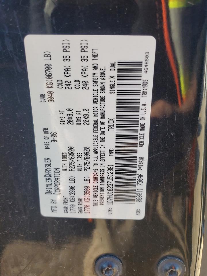 2007 Dodge Ram 1500 St VIN: 1D7HU18237J512381 Lot: 87295195