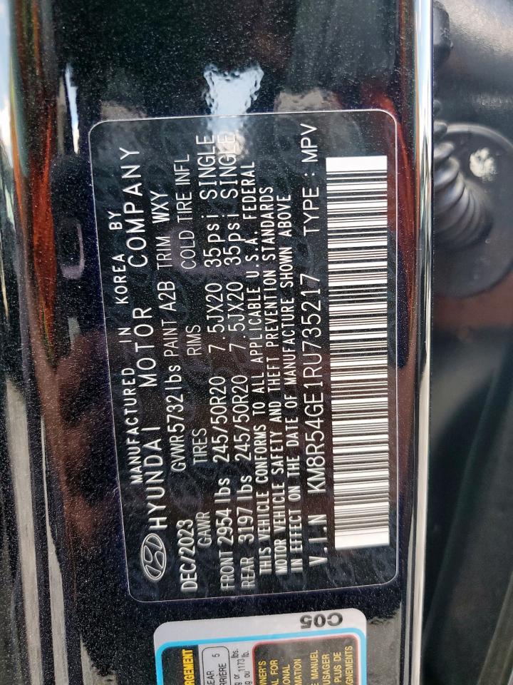 2024 Hyundai Palisade Limited VIN: KM8R54GE1RU735217 Lot: 85301375