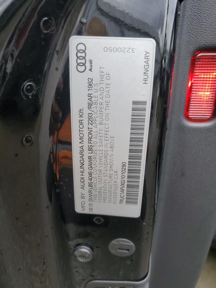 2016 Audi Tts VIN: TRUC1AFVXG1010290 Lot: 86308895