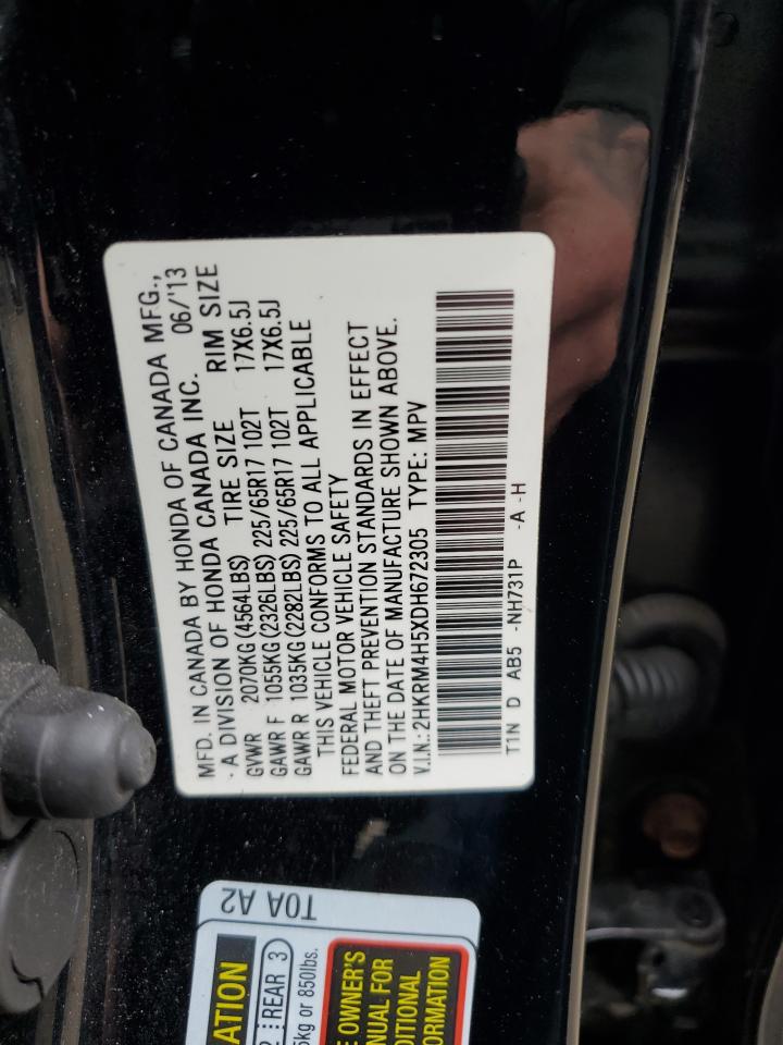 2013 Honda Cr-V Ex VIN: 2HKRM4H5XDH672305 Lot: 86333635