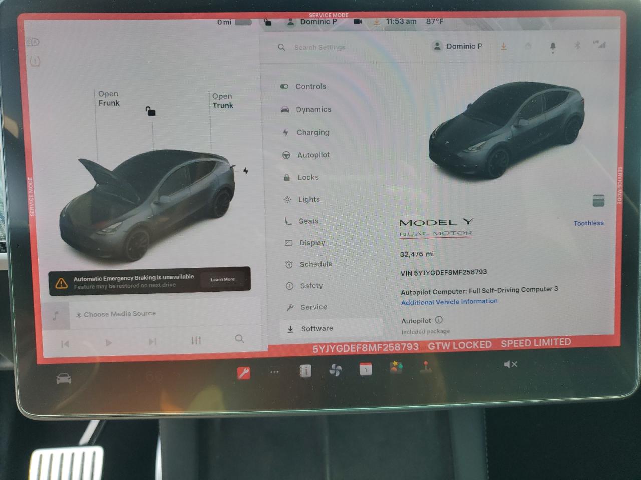 2021 Tesla Model Y VIN: 5YJYGDEF8MF258793 Lot: 84268905