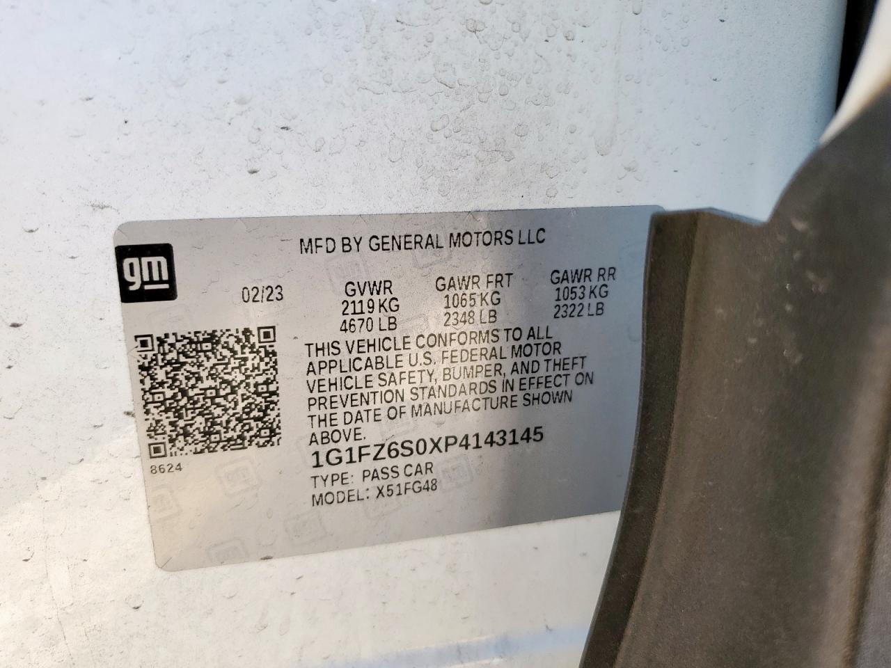 2023 Chevrolet Bolt Euv Premier VIN: 1G1FZ6S0XP4143145 Lot: 84793895