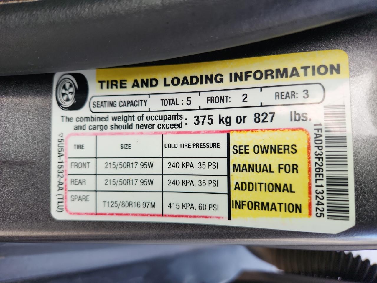 2014 Ford Focus Se VIN: 1FADP3F26EL132425 Lot: 86657945