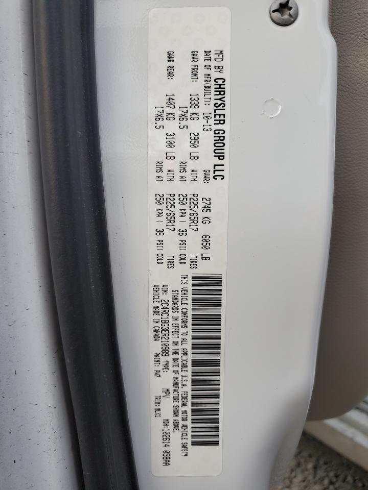 2014 Chrysler Town & Country Touring VIN: 2C4RC1BG3ER210989 Lot: 86330325