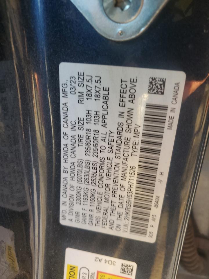 2023 Honda Cr-V Sport VIN: 2HKRS5H53PH711526 Lot: 87422885