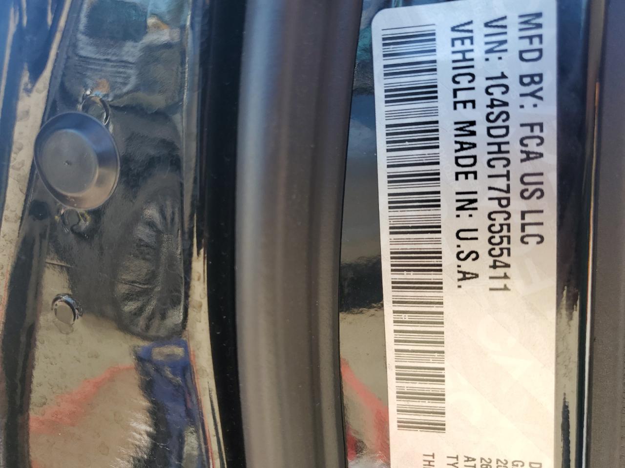 2023 Dodge Durango R/T VIN: 1C4SDHCT7PC555411 Lot: 85007535