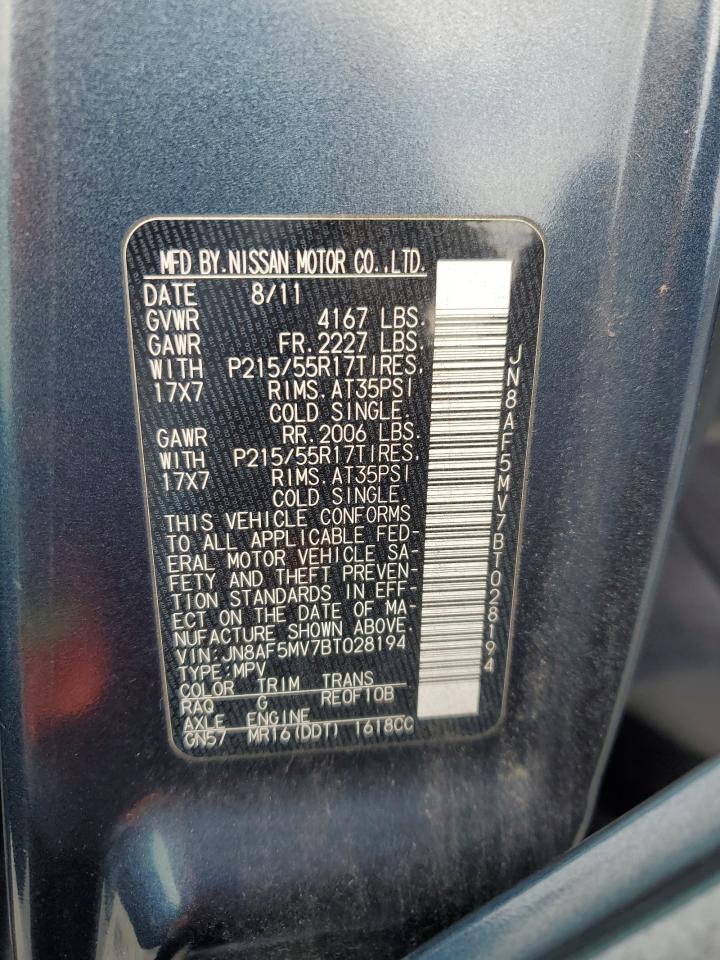 2011 Nissan Juke S VIN: JN8AF5MV7BT028194 Lot: 85711845