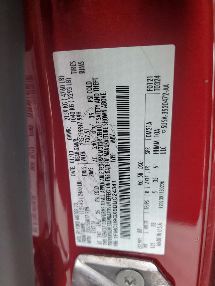 2013 Ford Escape Se VIN: 1FMCU9GX0DUC24341 Lot: 87359875