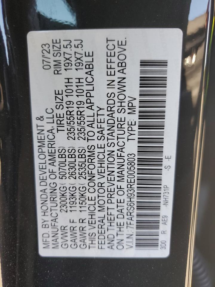 2024 Honda Cr-V Sport Touring VIN: 7FARS6H93RE005803 Lot: 87191125