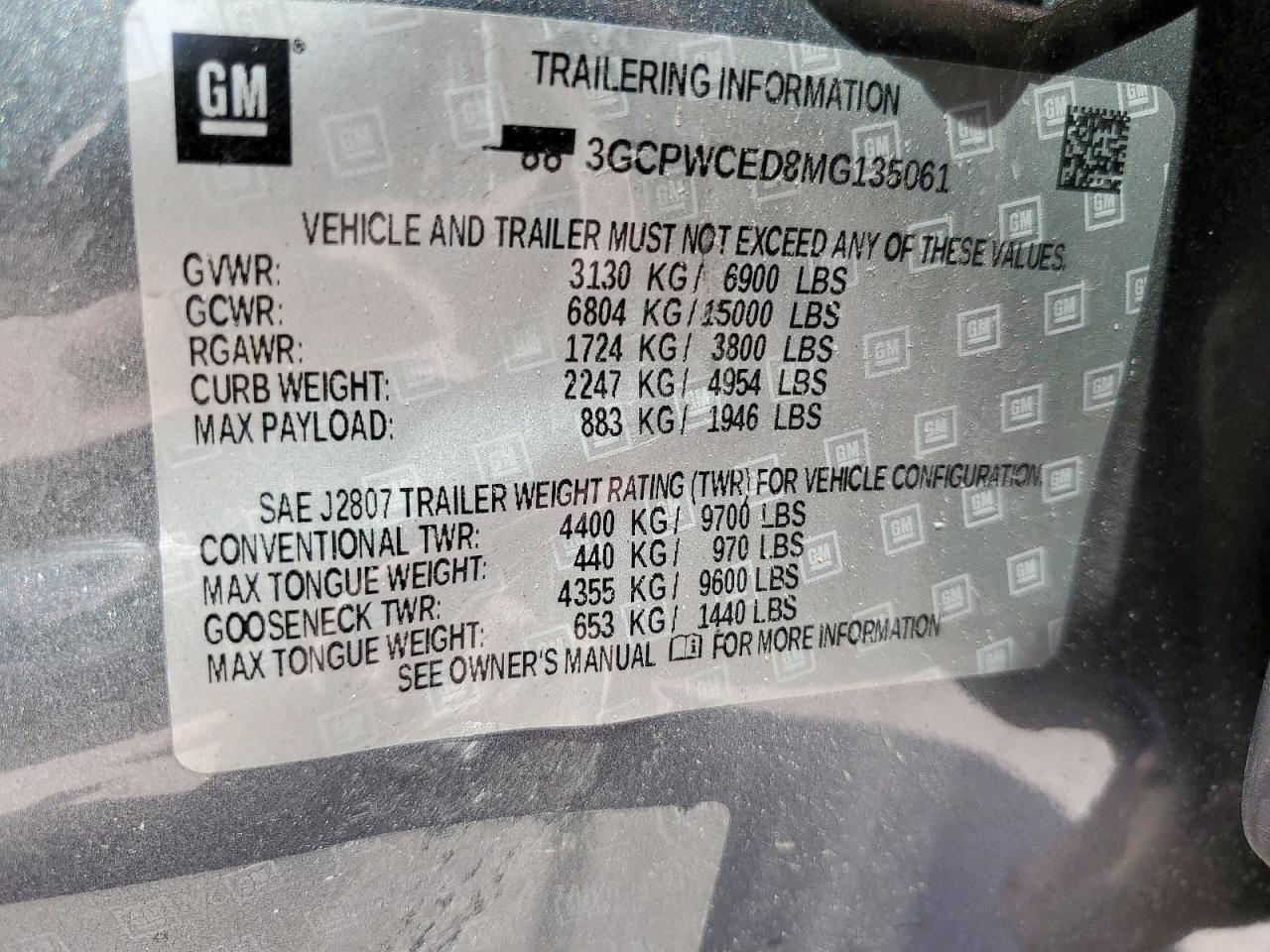 2021 Chevrolet Silverado C1500 Lt VIN: 3GCPWCED8MG135061 Lot: 82427585