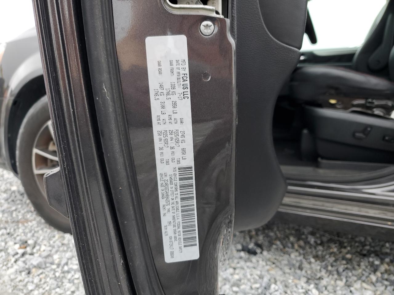 2017 Dodge Grand Caravan Gt VIN: 2C4RDGEG4HR842576 Lot: 85345455