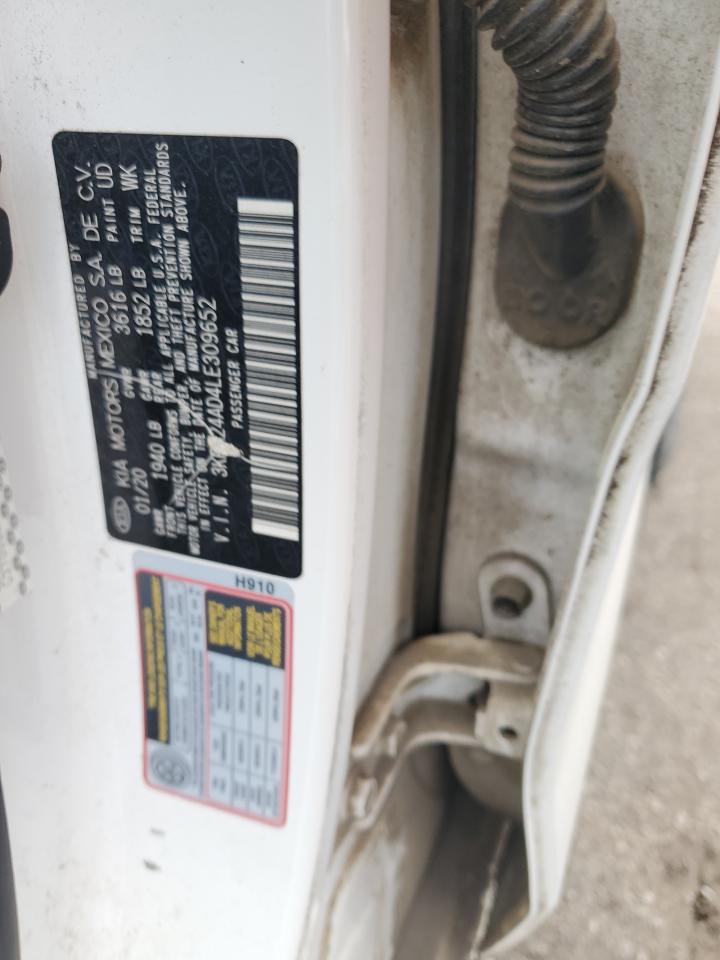 2020 Kia Rio Lx VIN: 3KPA24AD4LE309652 Lot: 85550825