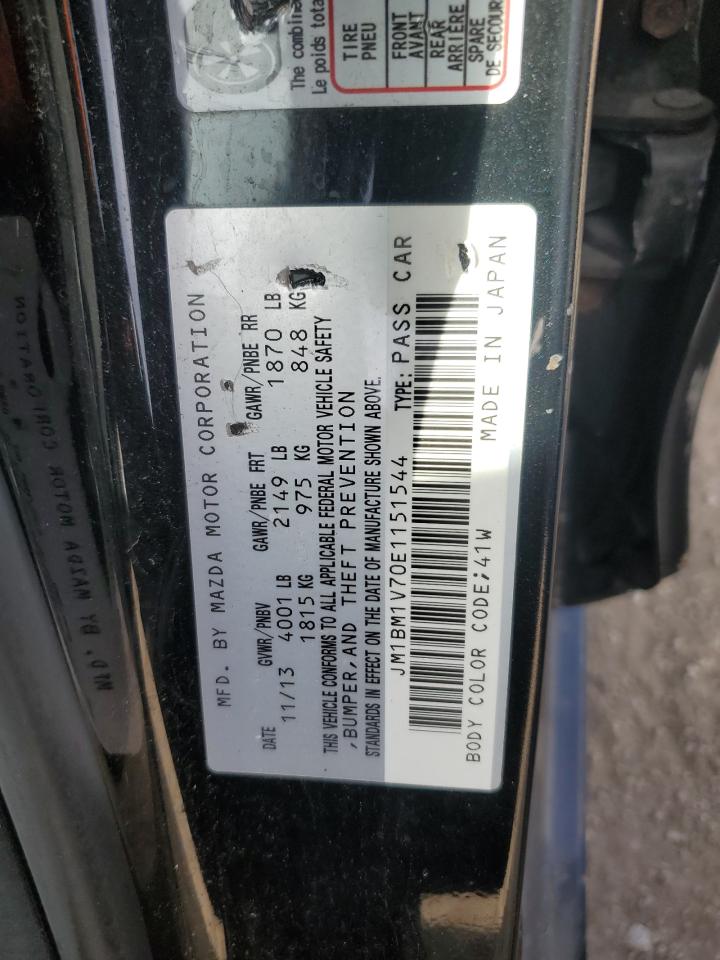 2014 Mazda 3 Touring VIN: JM1BM1V70E1151544 Lot: 90222915