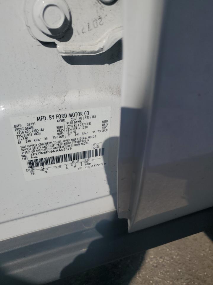 2022 Ford Maverick Xl VIN: 3FTTW8F99NRA05379 Lot: 85270275